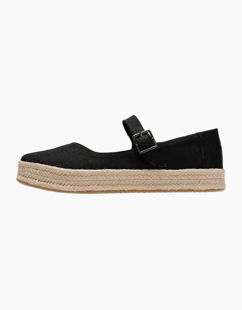 TOMS Carolina Mary Jane Textile Women's Black Espadrilles