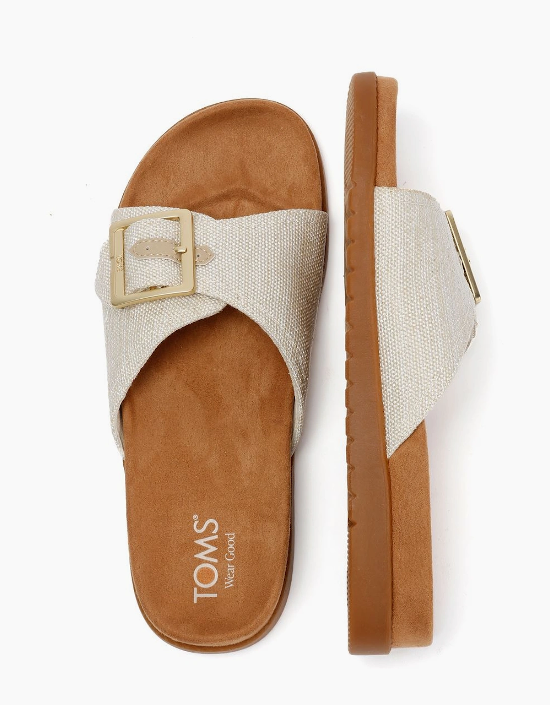 TOMS Marin Slide Textile Women's Natural Sandals