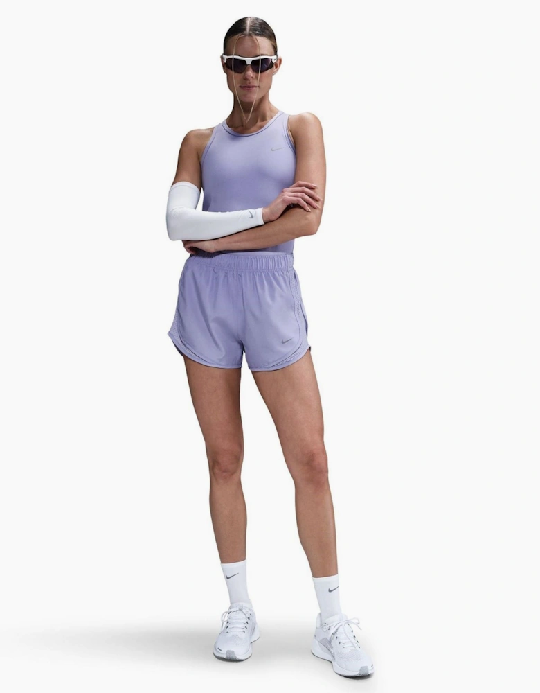 Womens Dri FIT Mid Rise Brief Lined Running Shorts