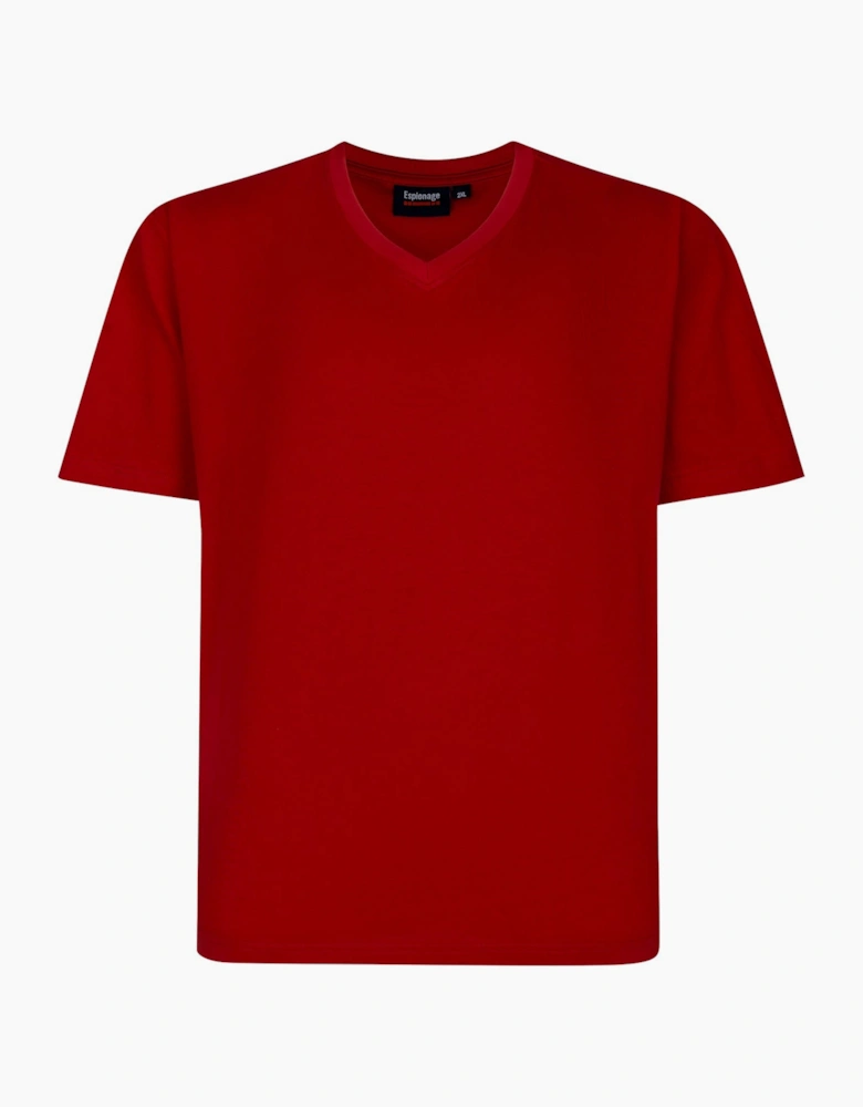 Espionage Mens Plain V-Neck Big & Tall Short Sleeve T-Shirt
