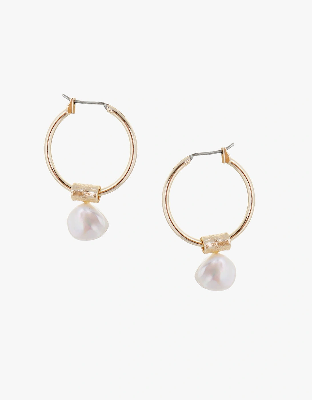 Tutti & Co Women's White/White Organic Pearl Earrings