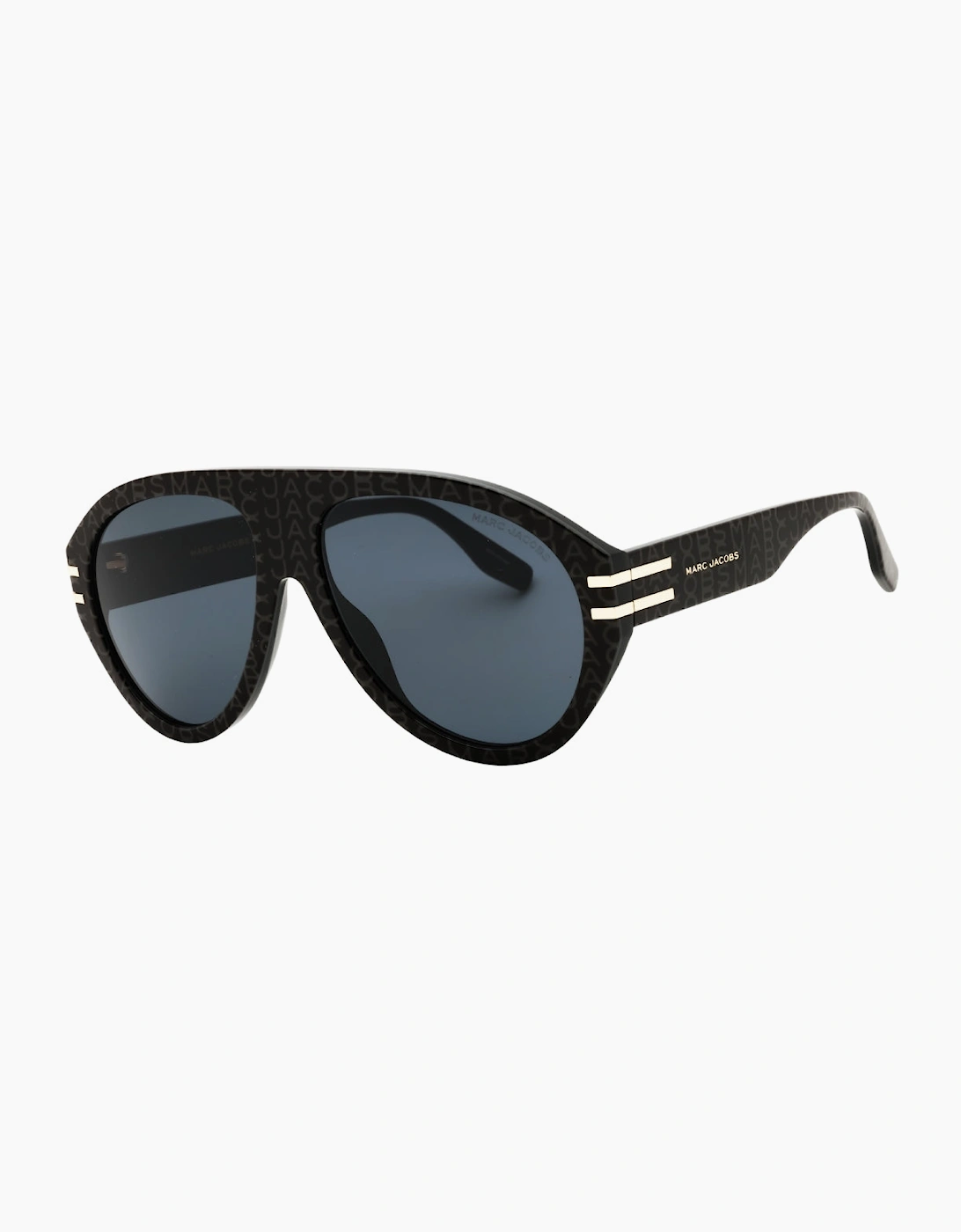 Marc Jacobs All-Over Brand Logo Black Sunglasses