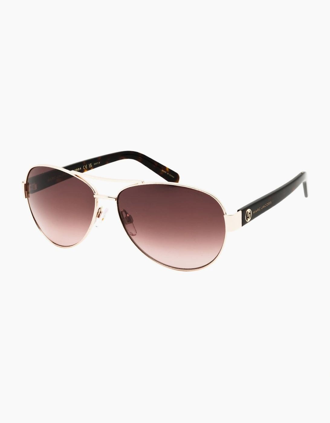 Marc Jacobs Sunglasses Gold Havana Framed Sunglasses