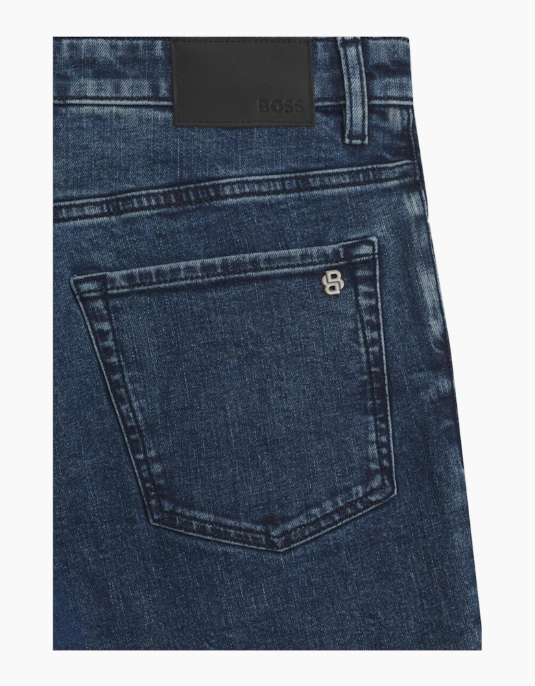 Hugo Boss Men's Blue Regular Fit Maine Denim Jeans