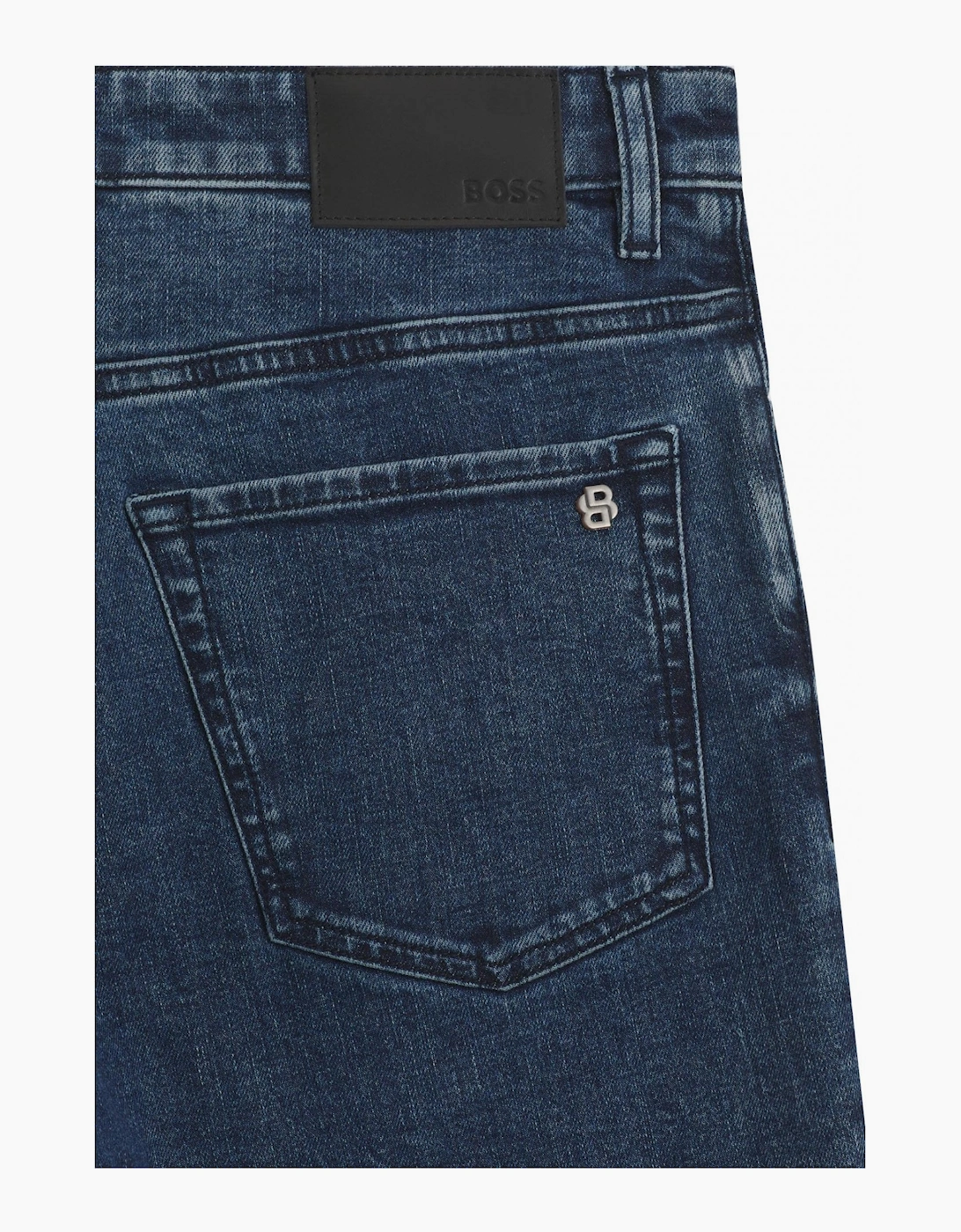 Hugo Boss Men's Blue Regular Fit Maine Denim Jeans