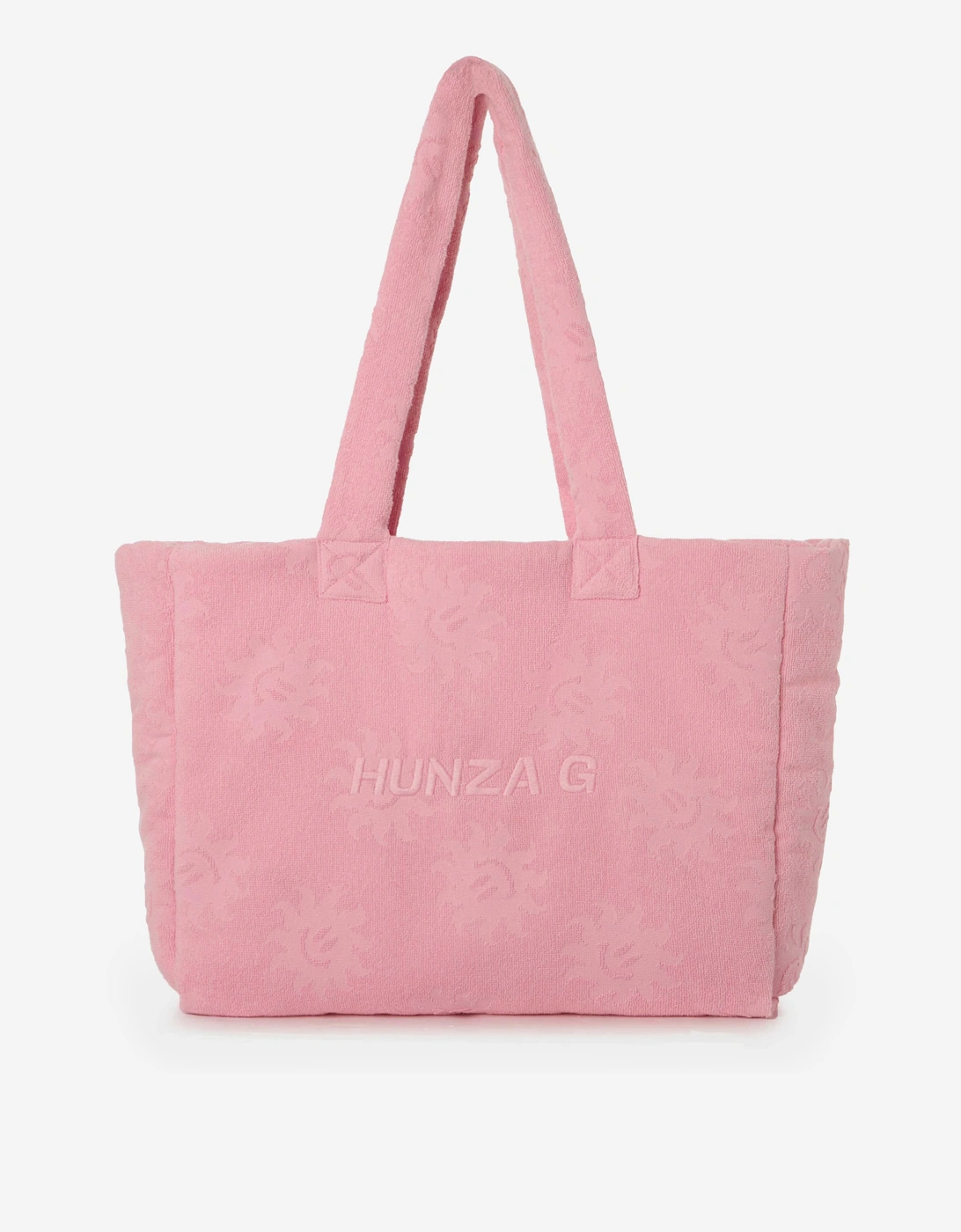 Girl's HUNZA G Girls Sunny Towelling Beach Bag in Pink (57.5cm) - Size: ONE size,