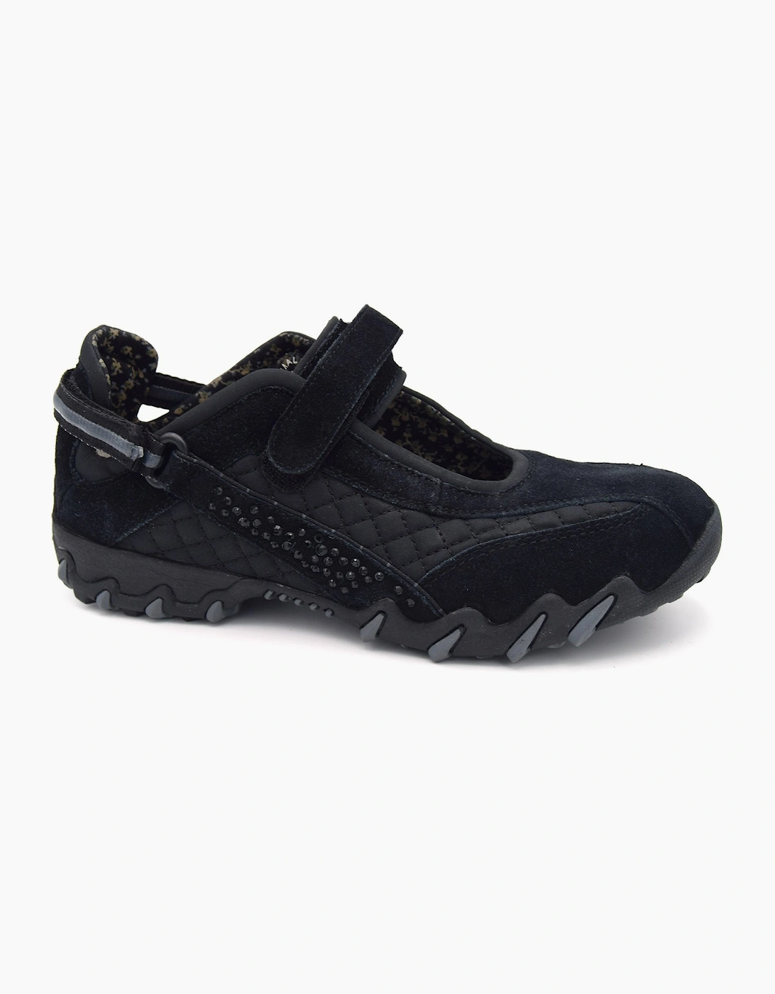 Allrounder Niro Diamonds Women's Black Walking Shoe, 5 of 4