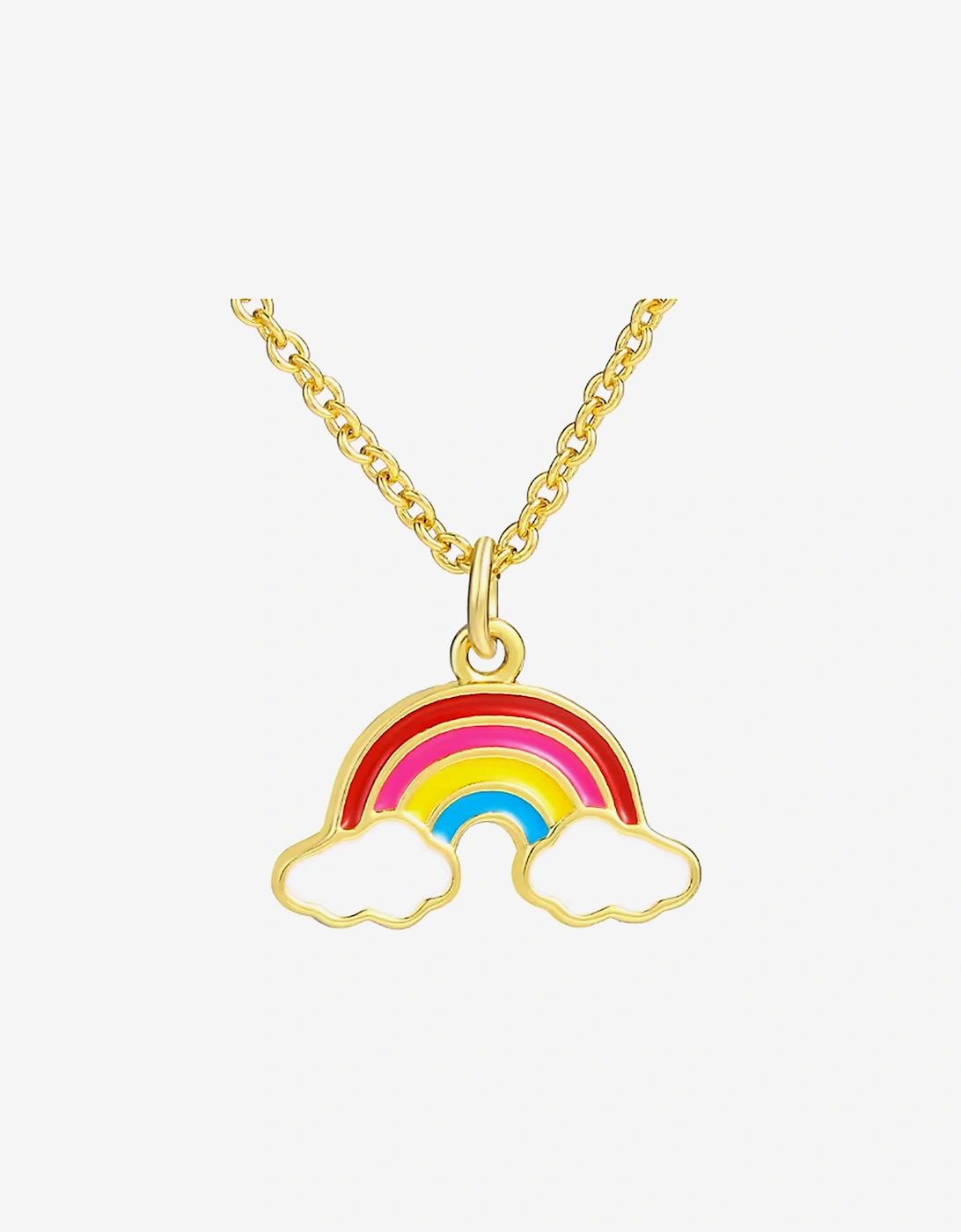 Secret Spoils Girls Multi Rainbow Necklace in Gold (40cm)