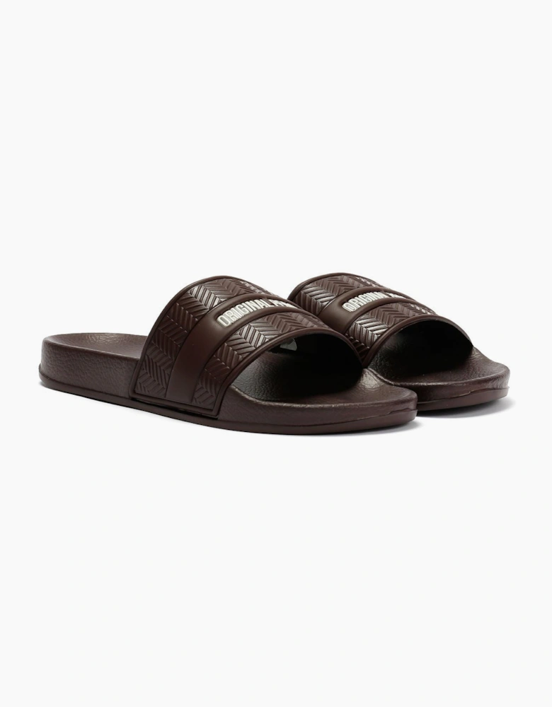 Penguin Paradise Men's Chocolate Slides