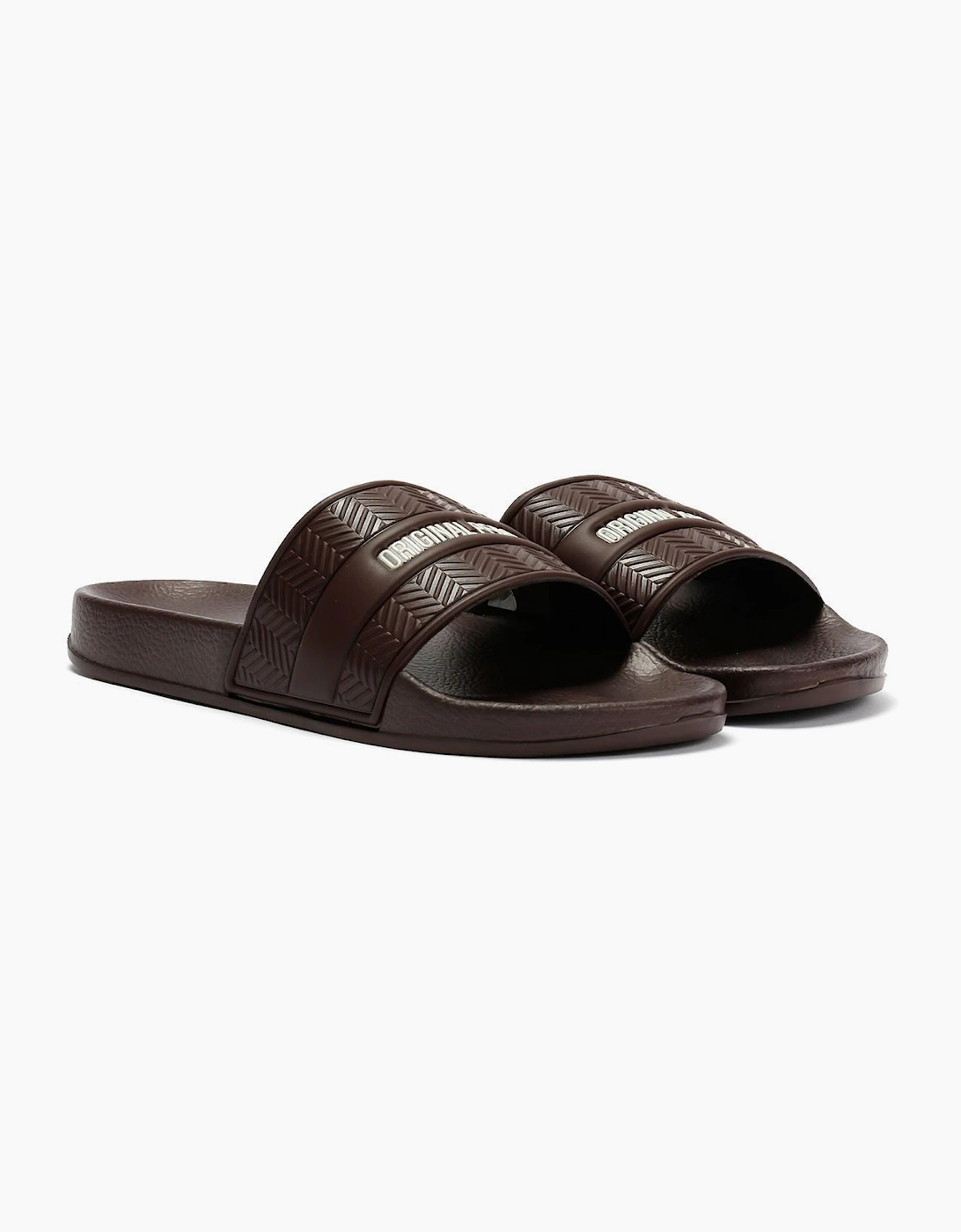 Penguin Paradise Men's Chocolate Slides, 9 of 8