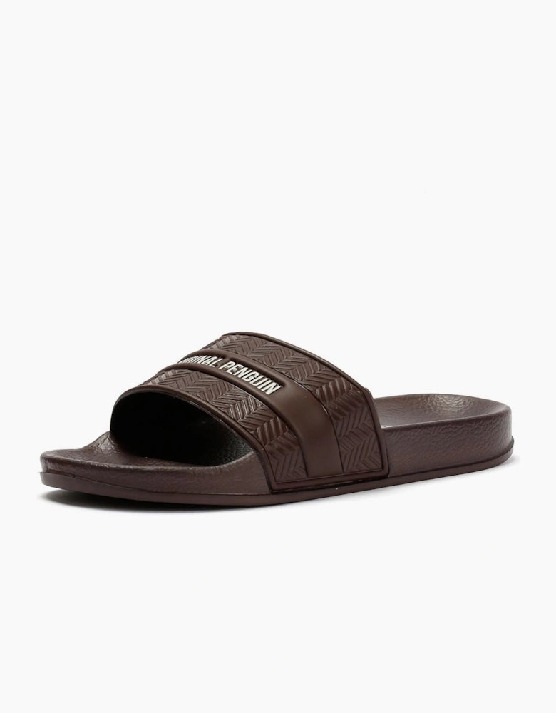 Penguin Paradise Men's Chocolate Slides