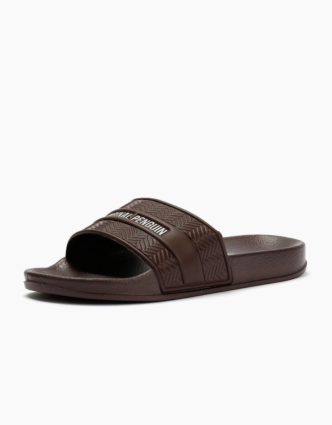 Penguin Paradise Men's Chocolate Slides