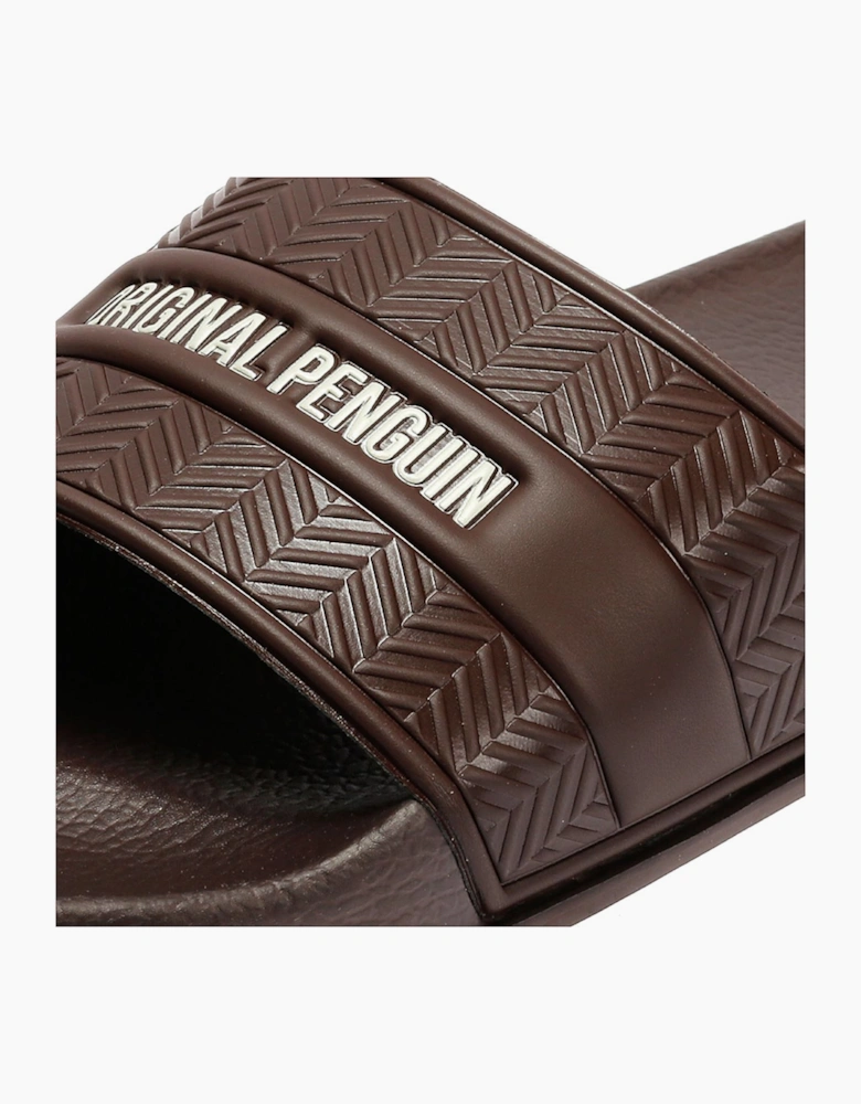 Penguin Paradise Men's Chocolate Slides