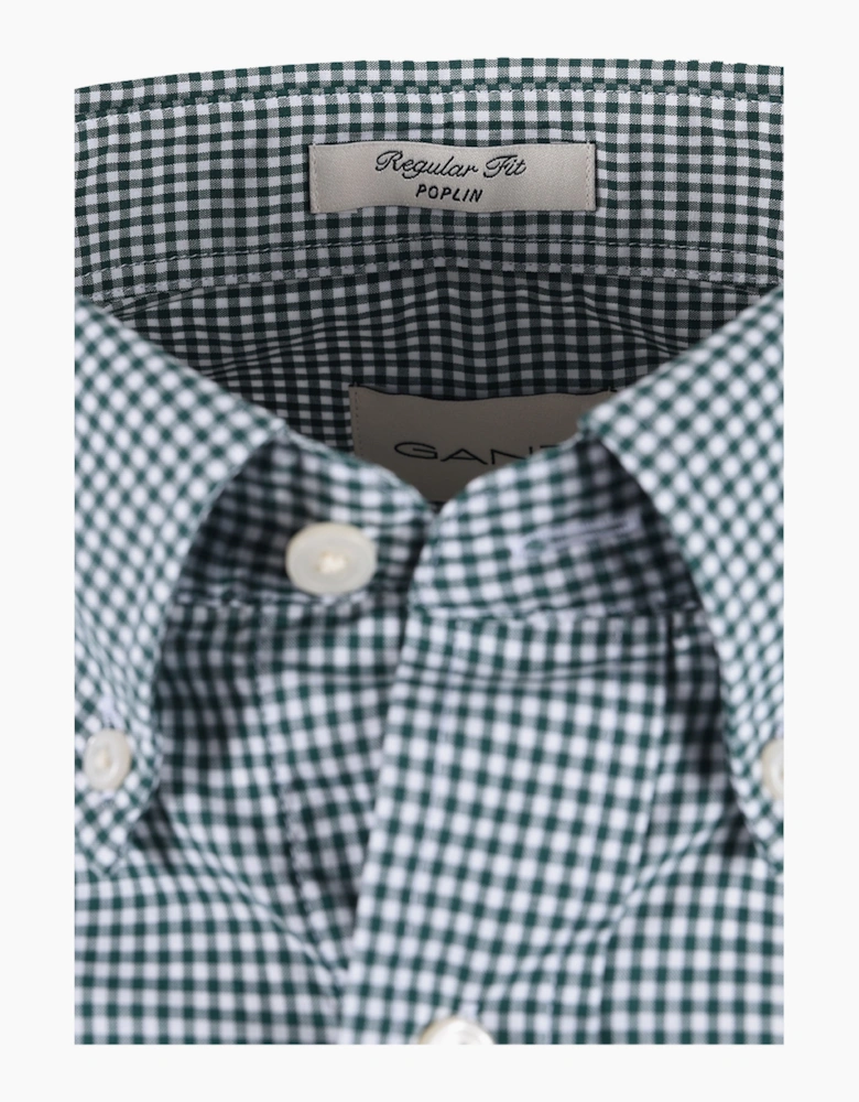 GANT CLASSIC POPLIN GINGHAM SHIRT DARK EMERALD