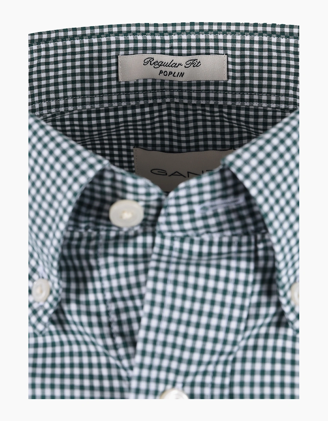 GANT CLASSIC POPLIN GINGHAM SHIRT DARK EMERALD
