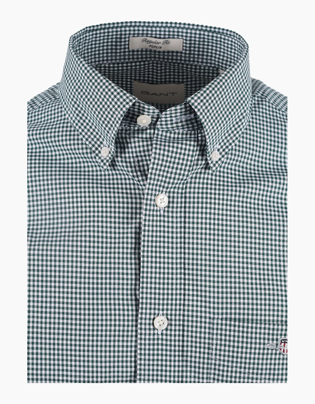 GANT CLASSIC POPLIN GINGHAM SHIRT DARK EMERALD