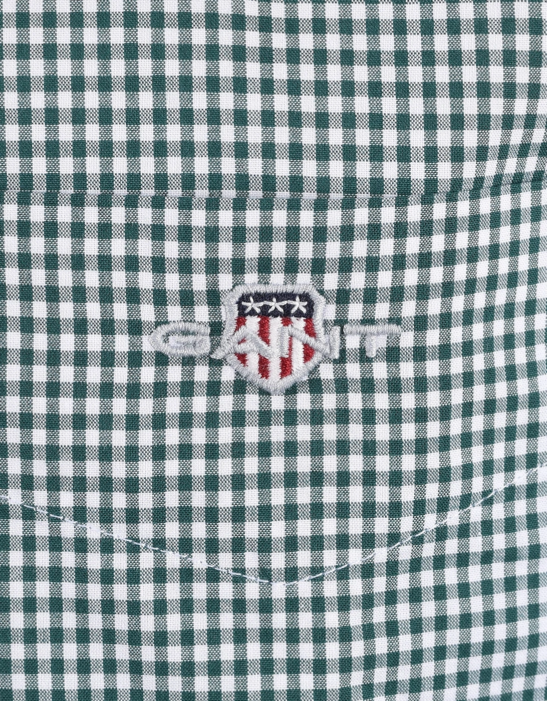 GANT CLASSIC POPLIN GINGHAM SHIRT DARK EMERALD