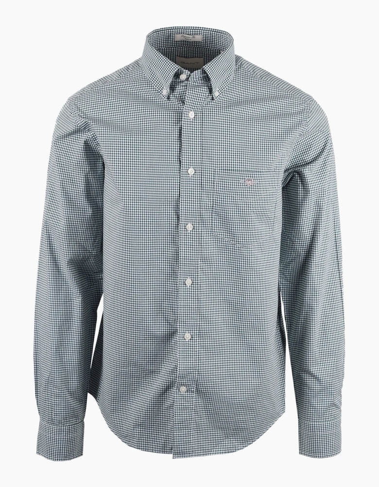 GANT CLASSIC POPLIN GINGHAM SHIRT DARK EMERALD