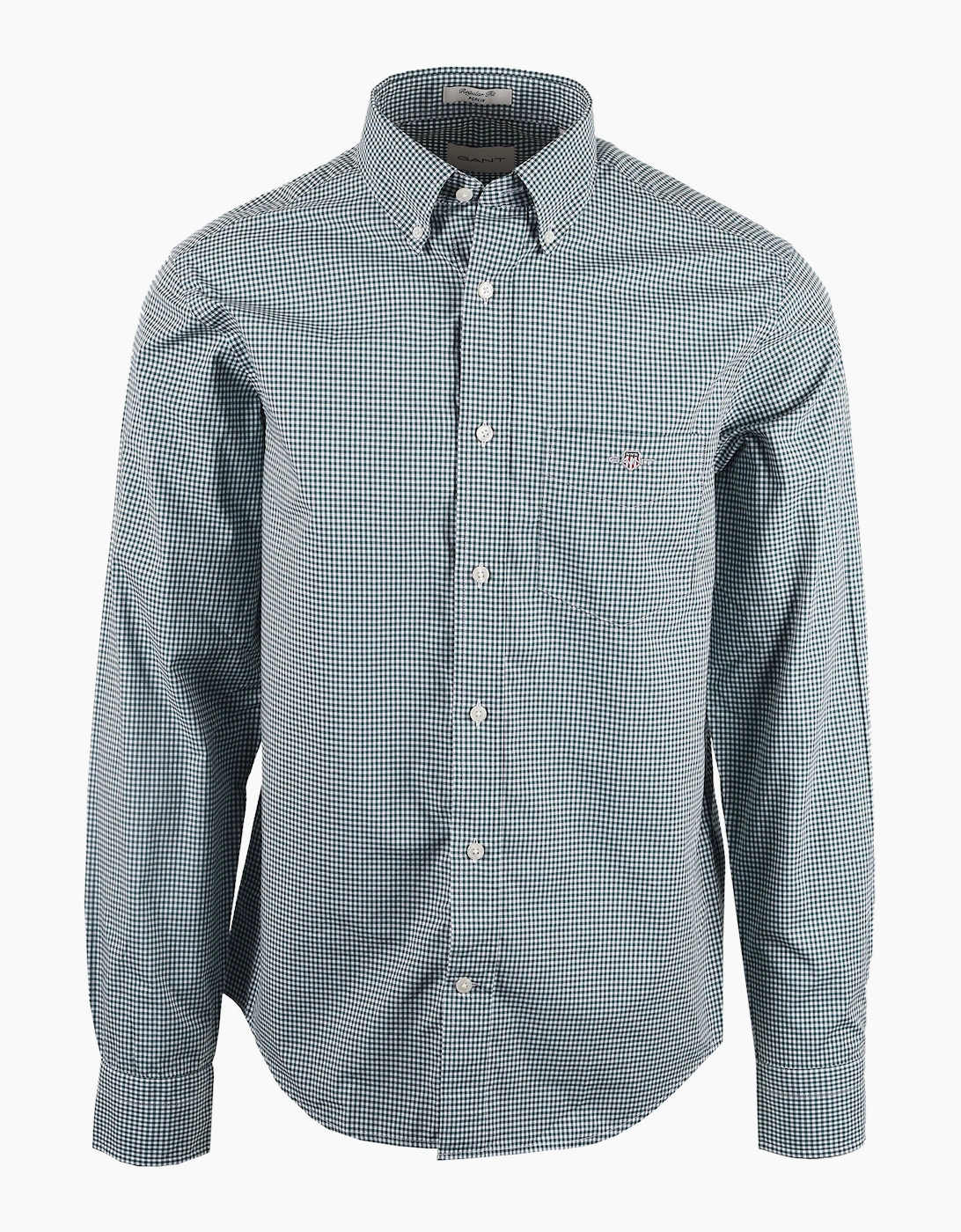 GANT CLASSIC POPLIN GINGHAM SHIRT DARK EMERALD