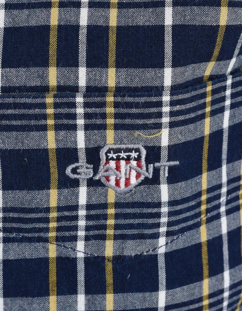 GANT REG ARCHIVE POPLIN INDIGO CHECK SHIRT INDIGO