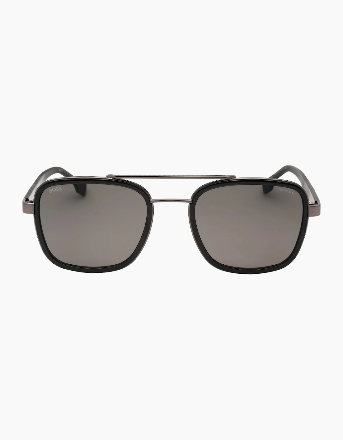 Hugo Boss Men's Grey/Dark Polarized Lens Ruthenium Sunglasses - Size: One Size