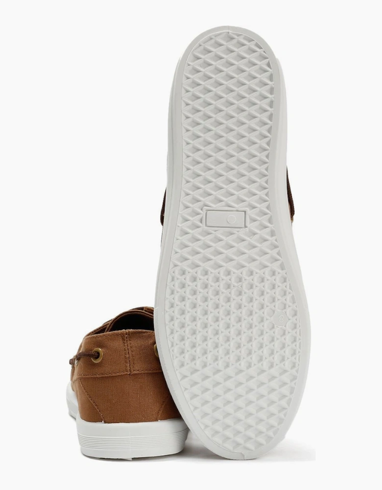 Penguin Sailor Canvas Men's Tan Lace-Up Shoes