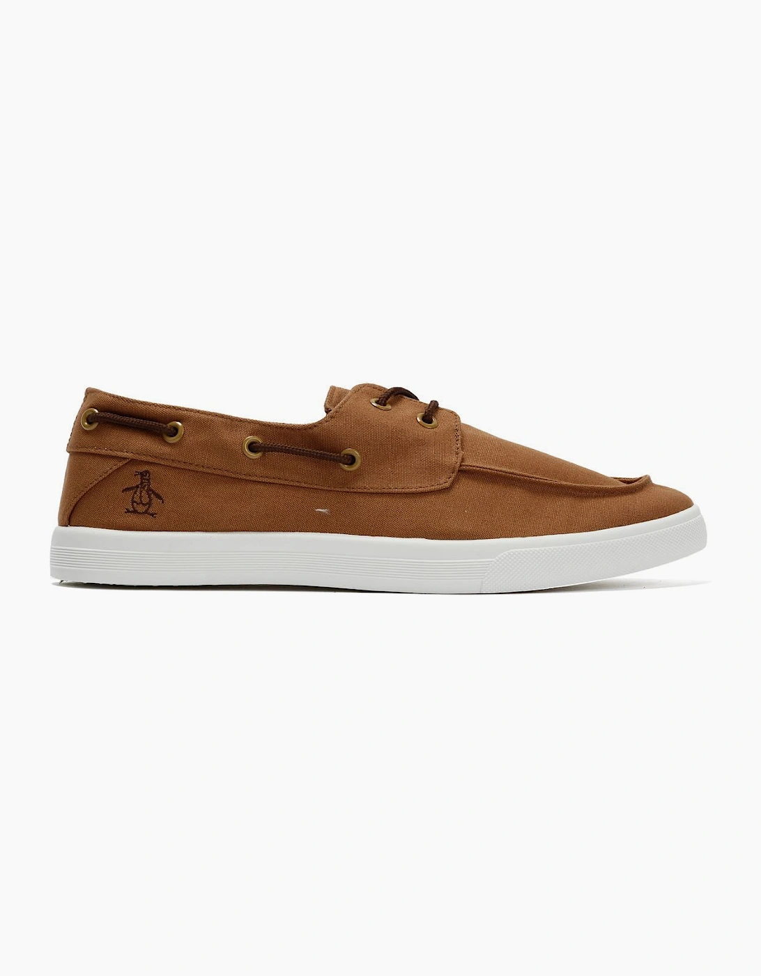 Penguin Sailor Canvas Men's Tan Lace-Up Shoes