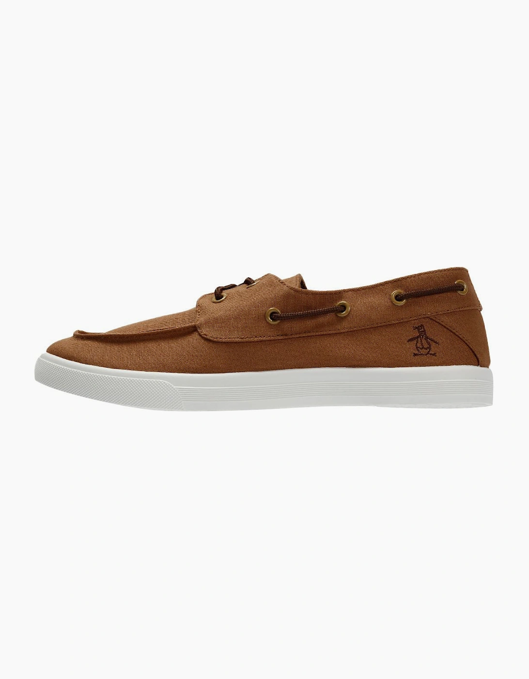 Penguin Sailor Canvas Men's Tan Lace-Up Shoes