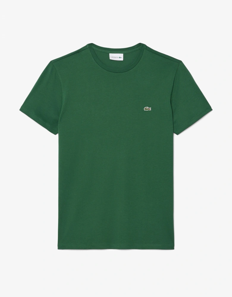 Lacoste Mens Crew Neck Pima Cotton Jersey T-Shirt - Green 132