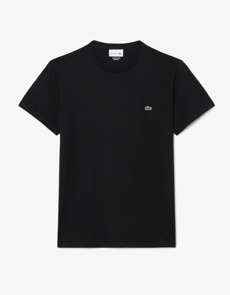 Lacoste Mens Crew Neck Pima Cotton Jersey T-Shirt - Black 031