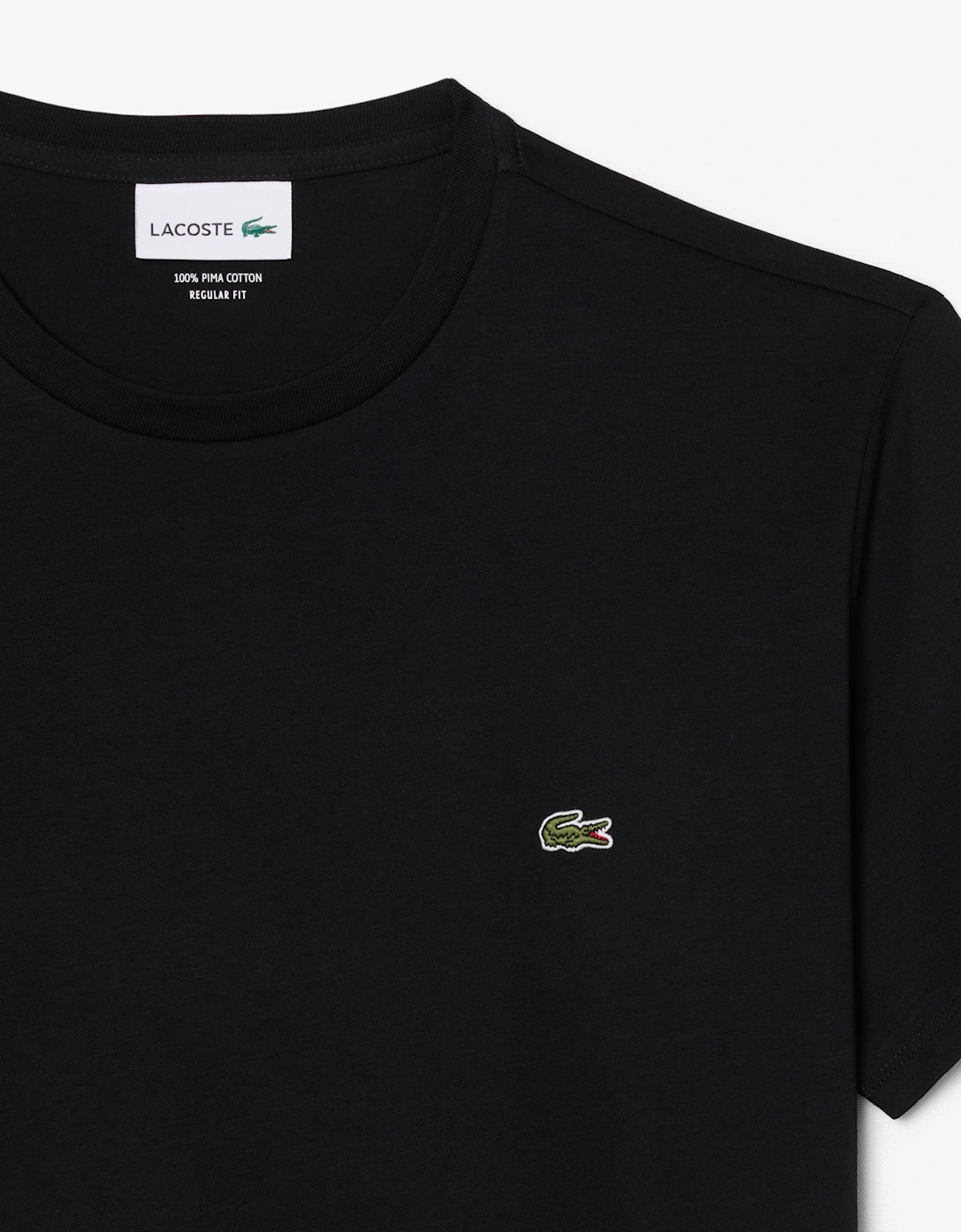 Lacoste Mens Crew Neck Pima Cotton Jersey T-Shirt - Black 031