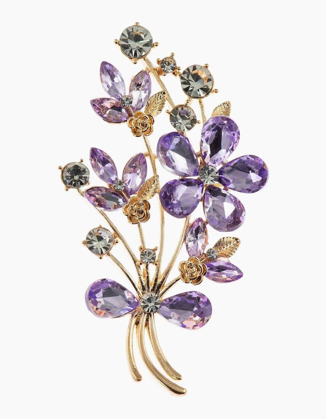 Cachet London Flavia Amethyst Flower brooch