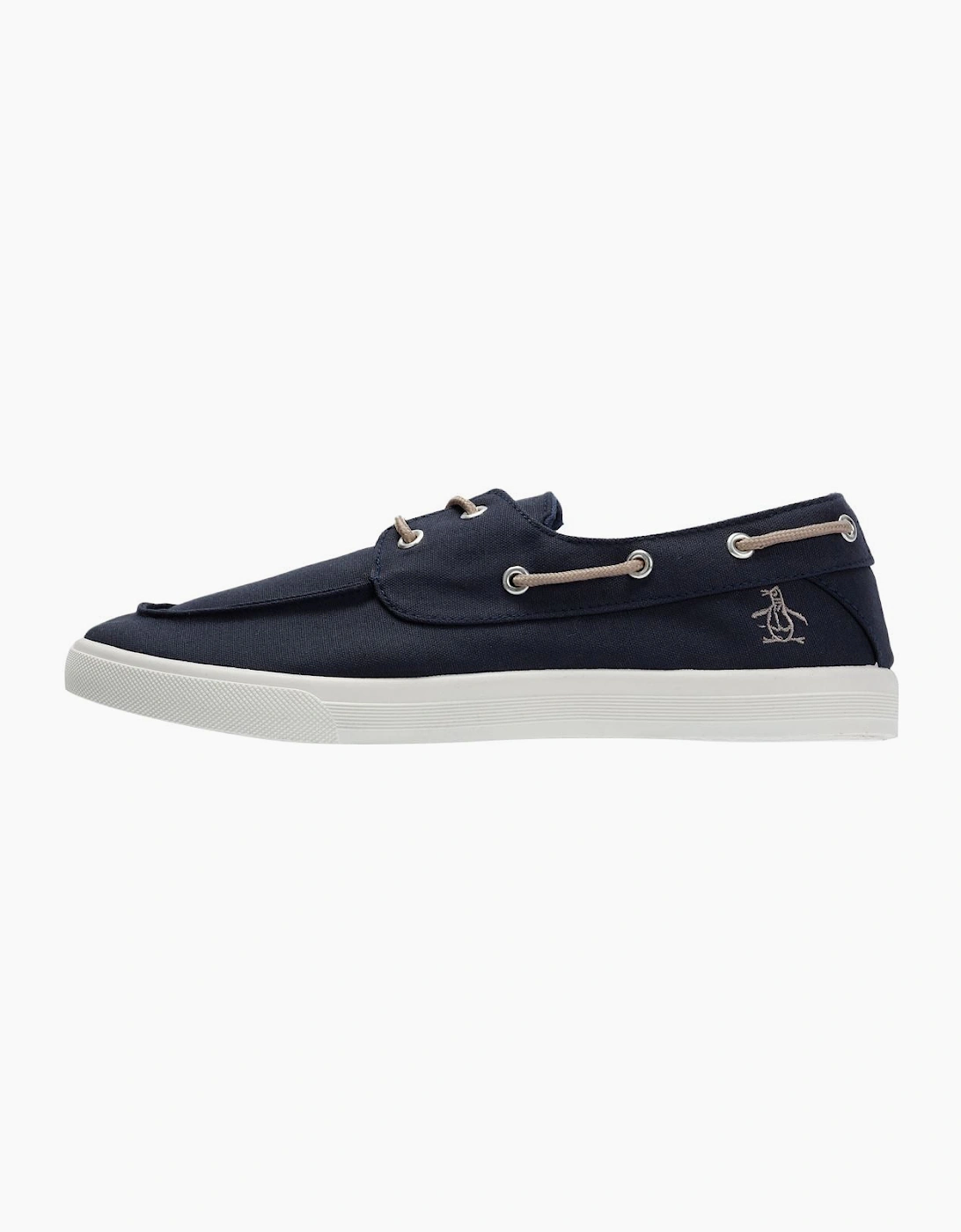 Penguin Sailor Canvas Men's Navy Lace-Up Shoes