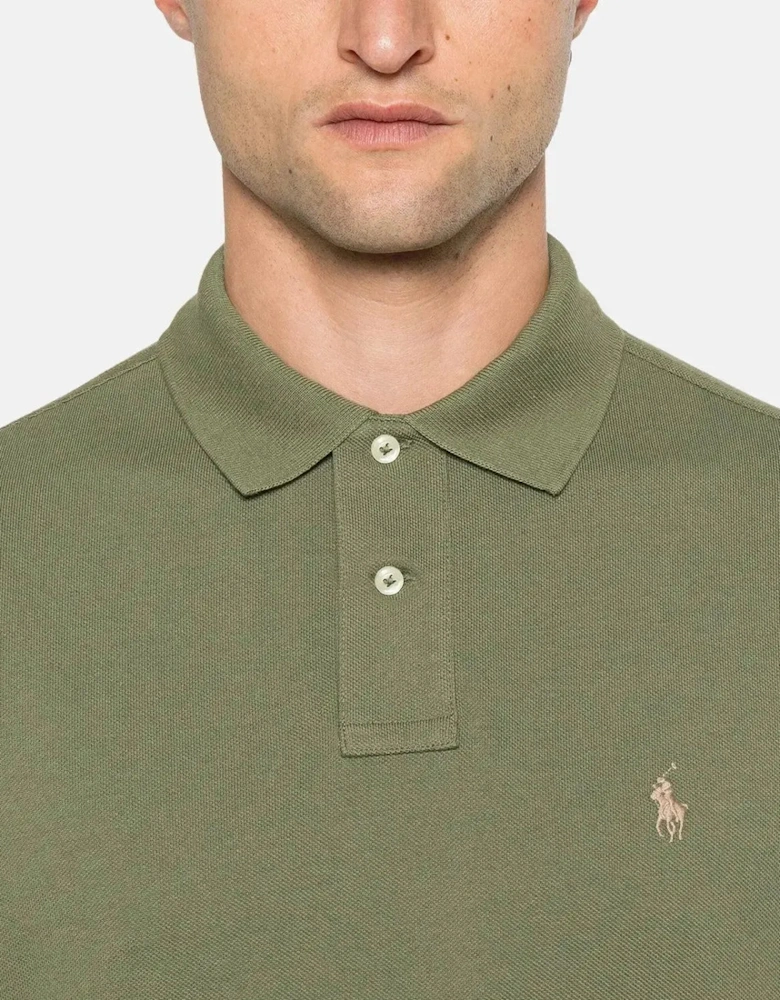 RALPH LAUREN MENS CUSTOM SLIM FIT MESH POLO SHIRT GARDEN TRAIL