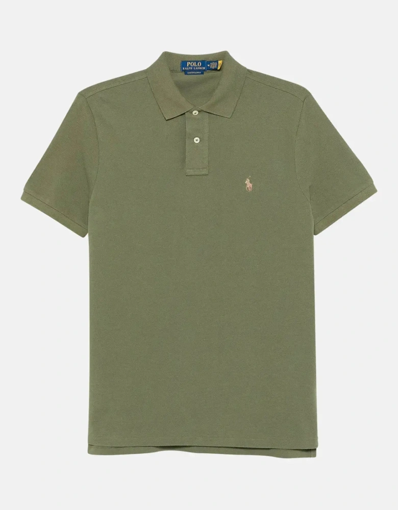 RALPH LAUREN MENS CUSTOM SLIM FIT MESH POLO SHIRT GARDEN TRAIL