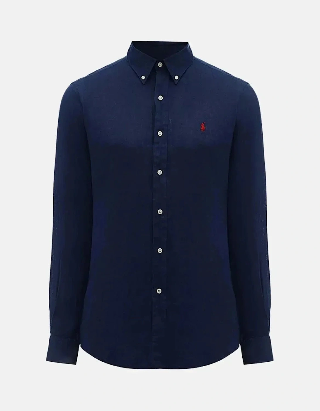 RALPH LAUREN CUSTOM FIT LINEN SHIRT NEWPORT NAVY, 5 of 4