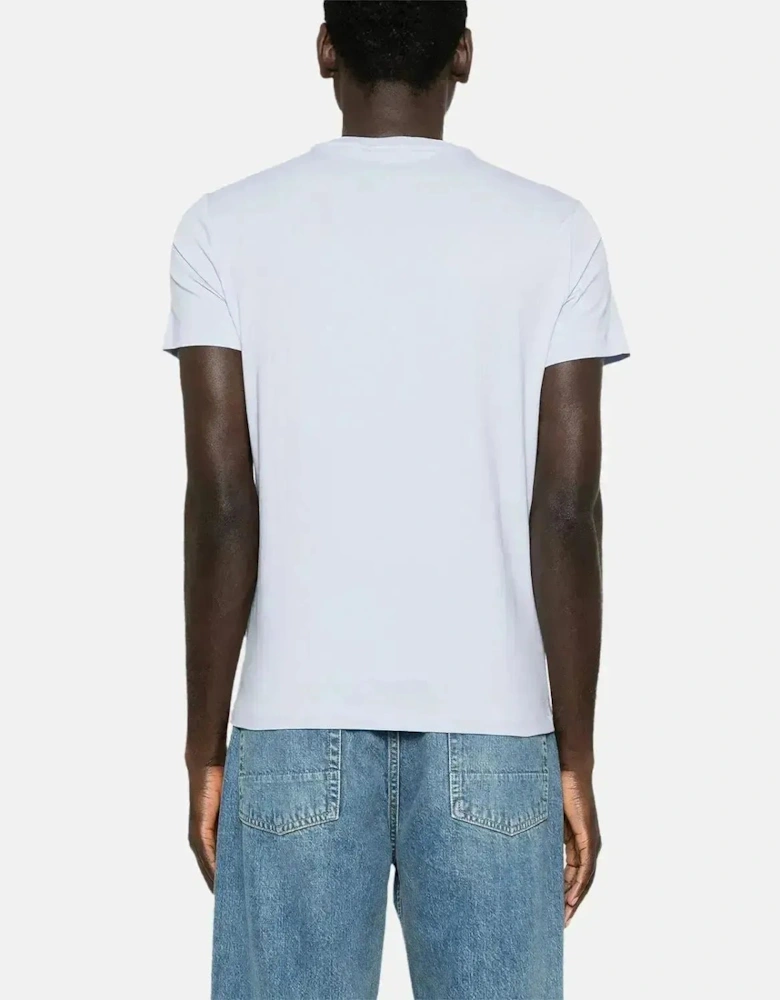 RALPH LAUREN MENS CUSTOM SLIM FIT TENNIS POLO BEAR T-SHIRT CORNFLOWER BLUE