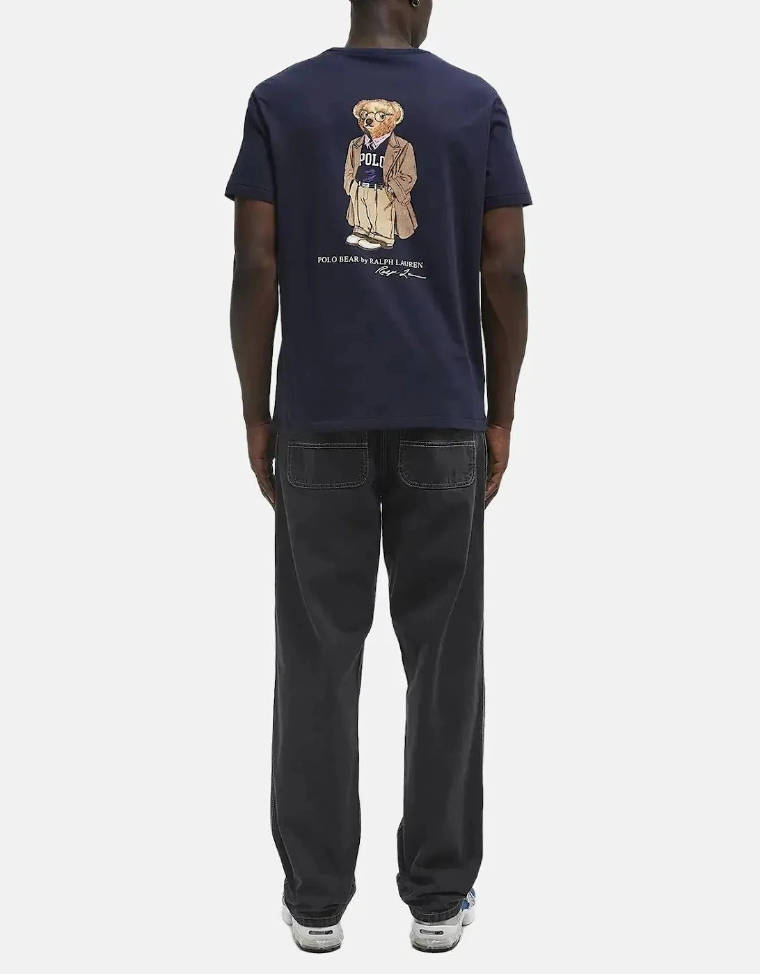 RALPH LAUREN MENS CUSTOM SLIM FIT POLO BEAR POCKET T-SHIRT NEWPORT NAVY