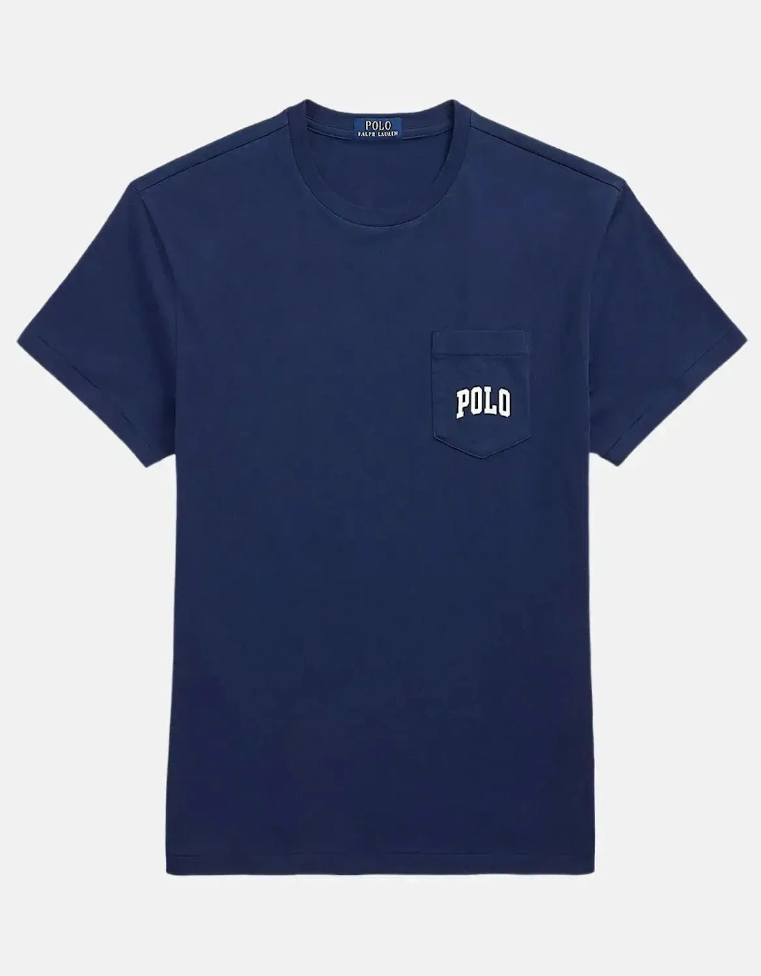 RALPH LAUREN MENS CUSTOM SLIM FIT POLO BEAR POCKET T-SHIRT NEWPORT NAVY
