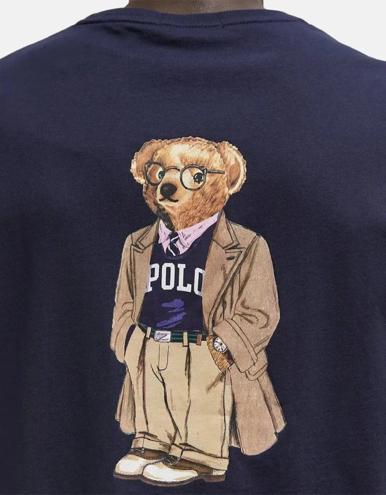 RALPH LAUREN MENS CUSTOM SLIM FIT POLO BEAR POCKET T-SHIRT NEWPORT NAVY