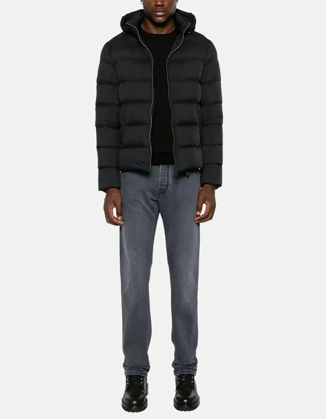 RALPH LAUREN SLIM FIT WASHABLE WOOL CREWNECK JUMPER BLACK