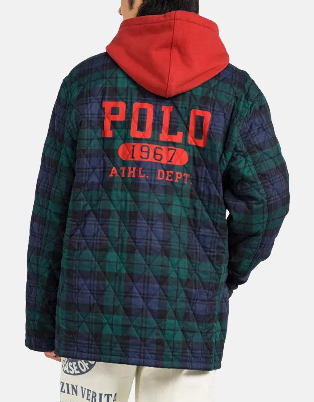 RALPH LAUREN LOGO PLAID BARN COAT HERITAGE BLACKWATCH
