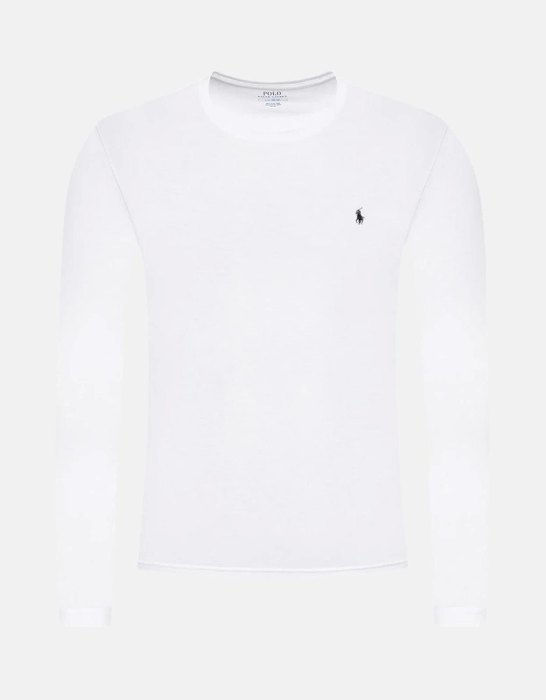 RALPH LAUREN COTTON JERSEY LONG SLEEVE T-SHIRT WHITE