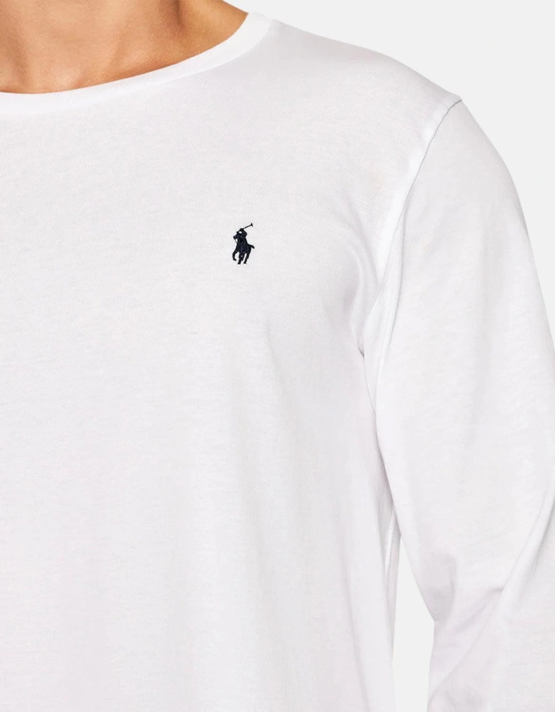 RALPH LAUREN COTTON JERSEY LONG SLEEVE T-SHIRT WHITE