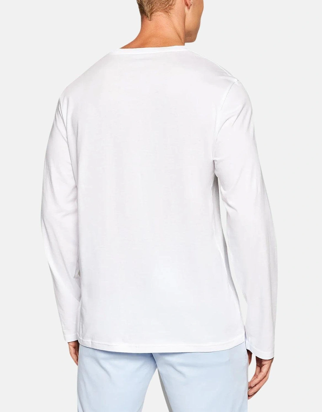 RALPH LAUREN COTTON JERSEY LONG SLEEVE T-SHIRT WHITE