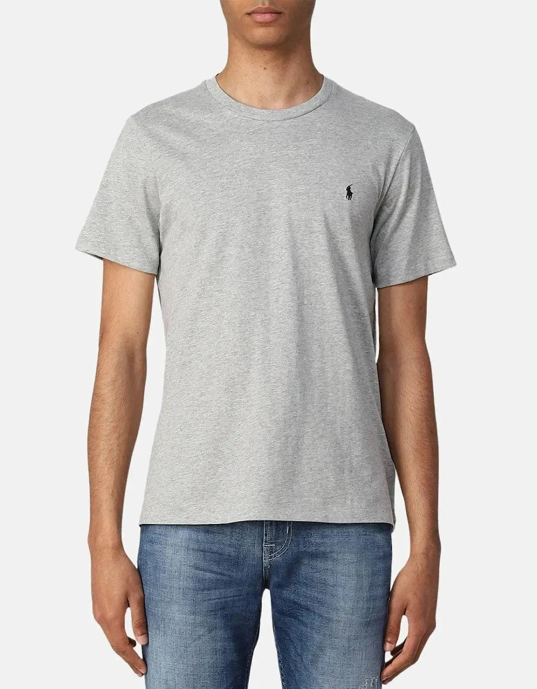 RALPH LAUREN MENS COTTON JERSEY T-SHIRT ANDOVER HEATHER