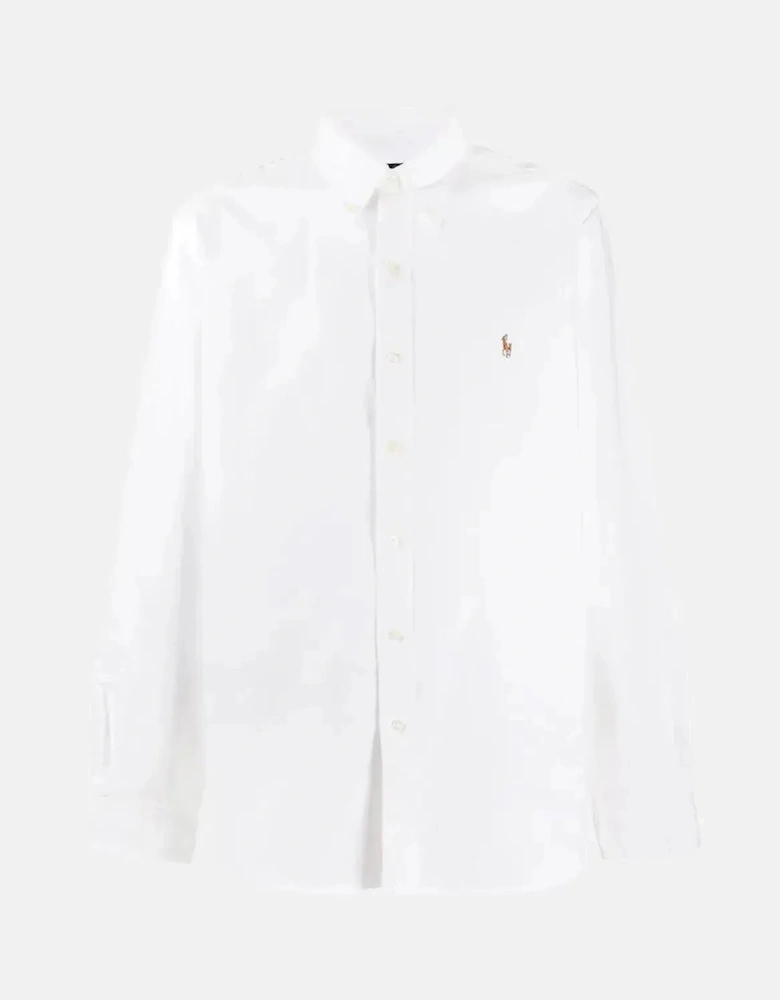 RALPH MENS LAUREN CUSTOM FIT OXFORD SHIRT WHITE