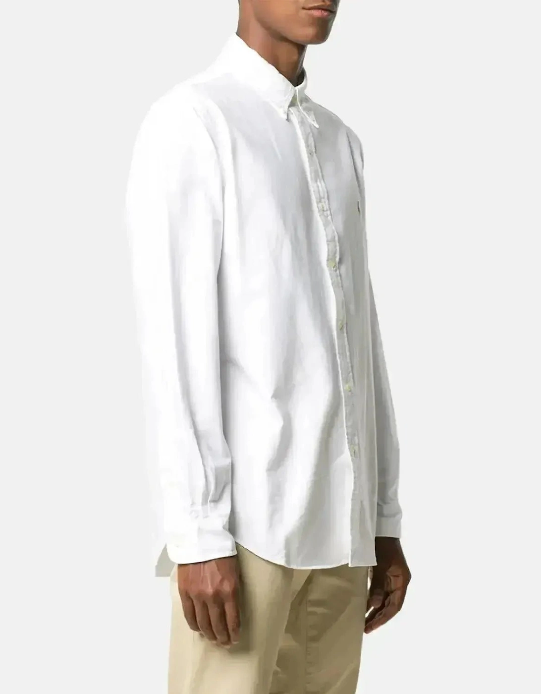 RALPH MENS LAUREN CUSTOM FIT OXFORD SHIRT WHITE