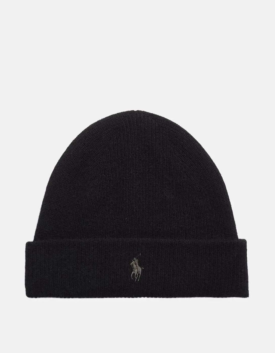 RALPH LAUREN WASHABLE CASHMERE SIGNATURE PONY BEANIE BLACK, 2 of 1