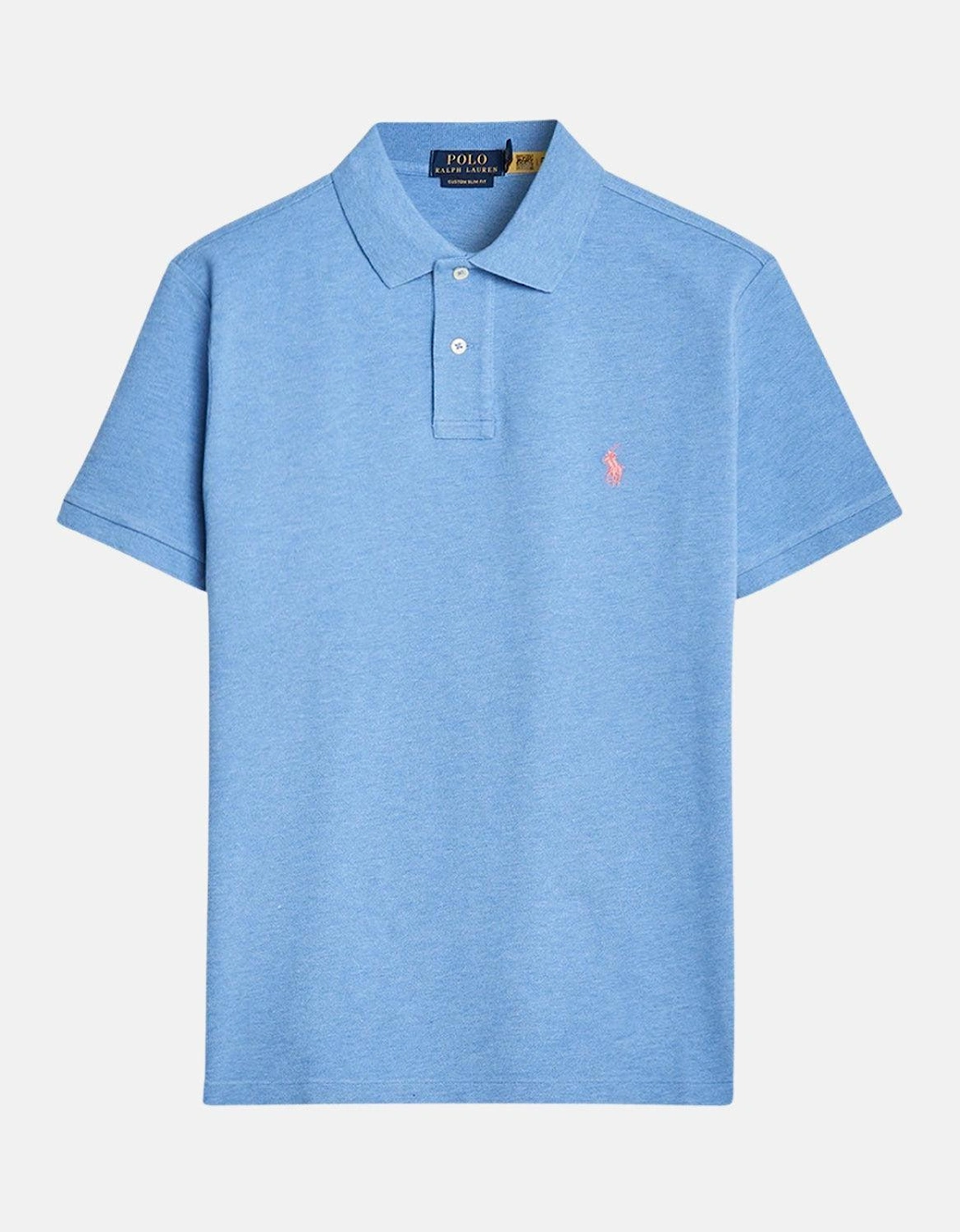 RALPH LAUREN CUSTOM SLIM FIT POLO SHIRT SOFT ROYAL HEATHER